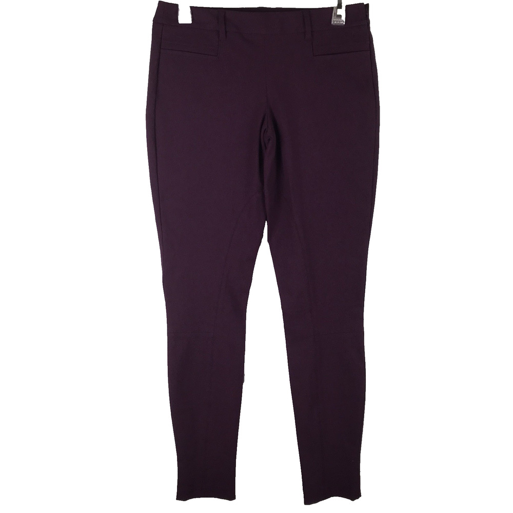 NWT Theory Junius New Recovery Pants Skinny Mid Rise Syrah Burgundy Womens 4